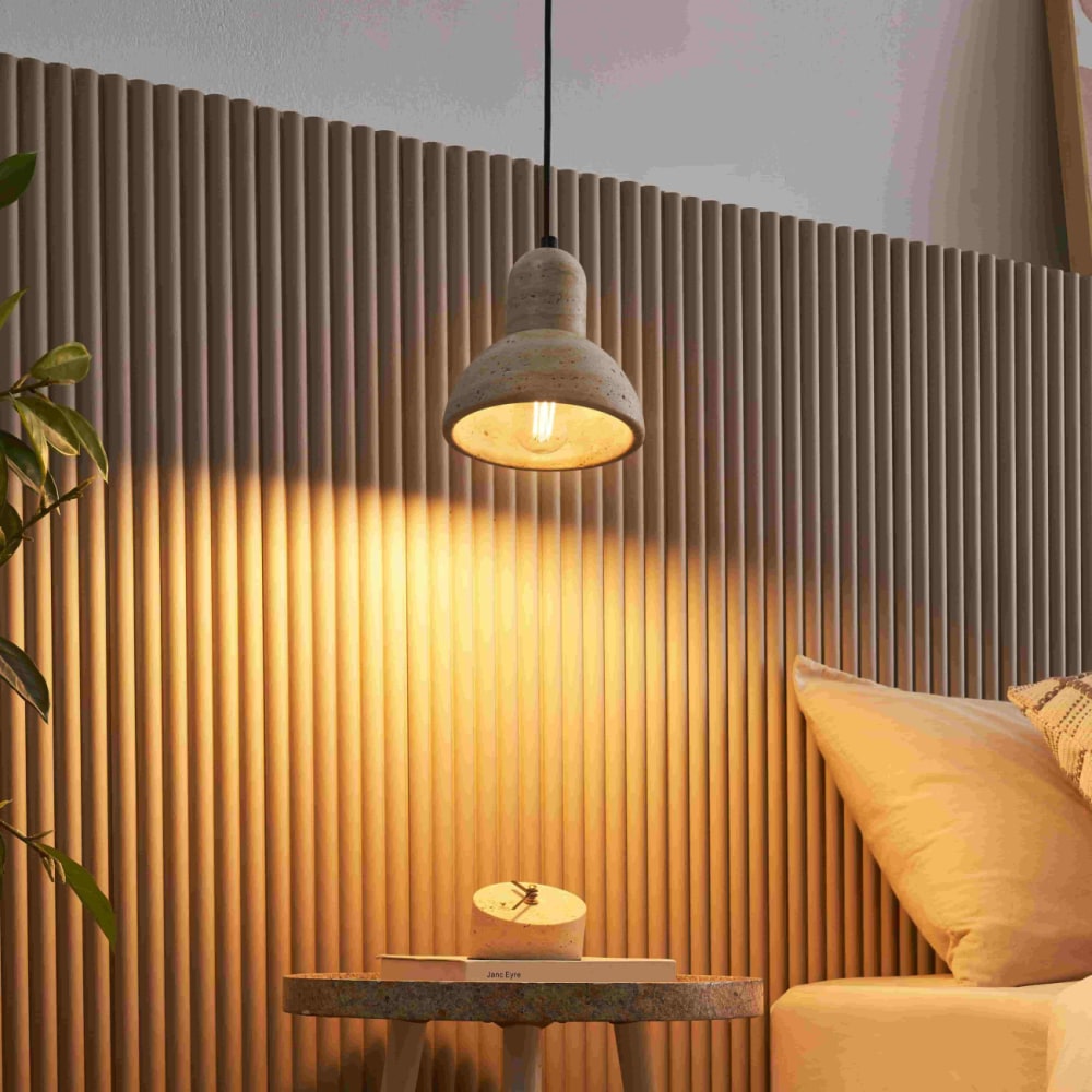 Suspension en pierre beige 15 cm — vue 3