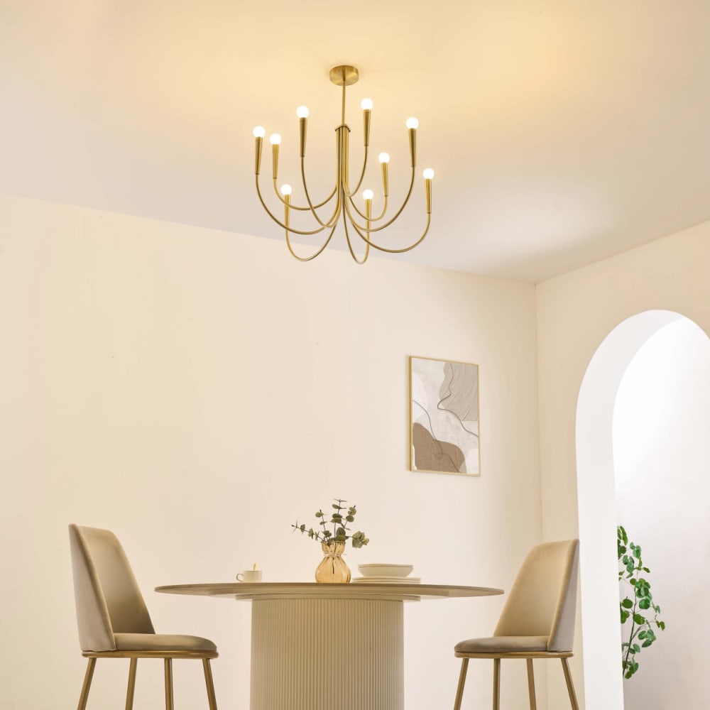 Lustre en fer doré 80 cm — vue 4