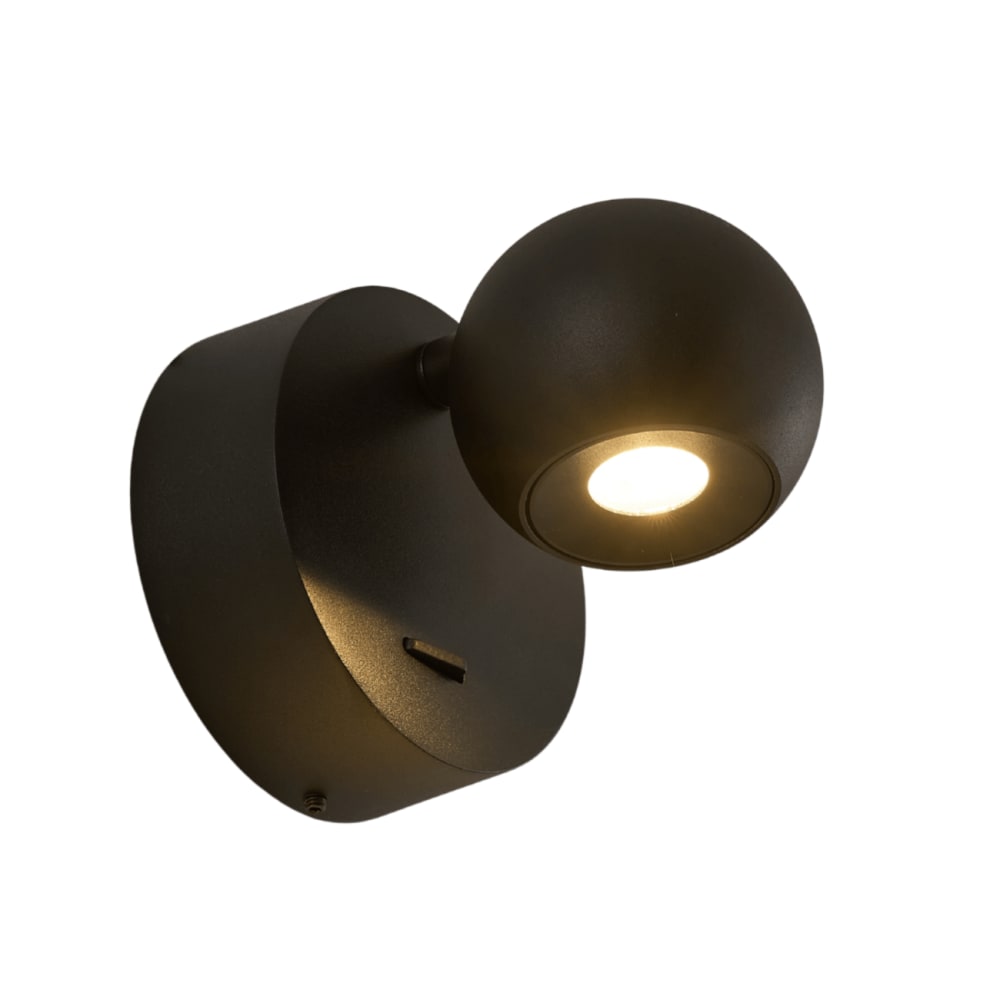 Applique en aluminium Noir 11 cm