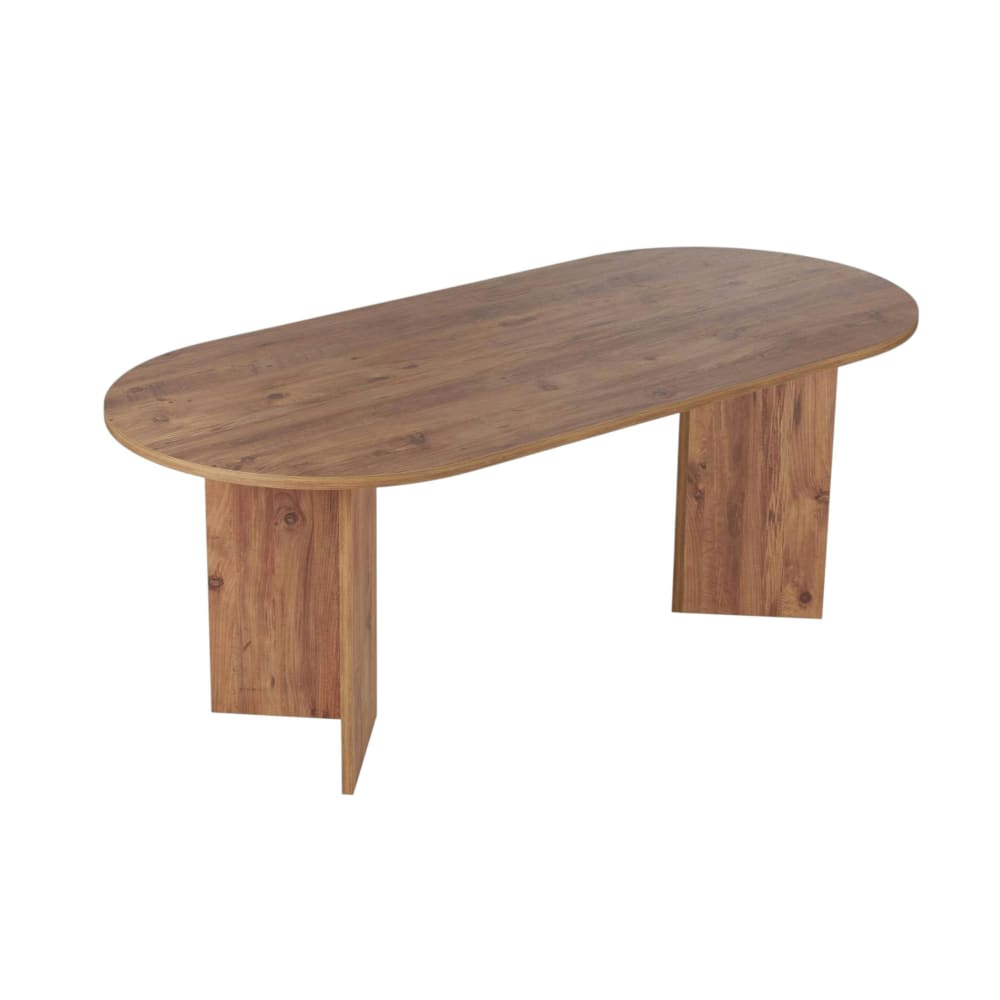 Table à manger ovale 200 cm décor pin