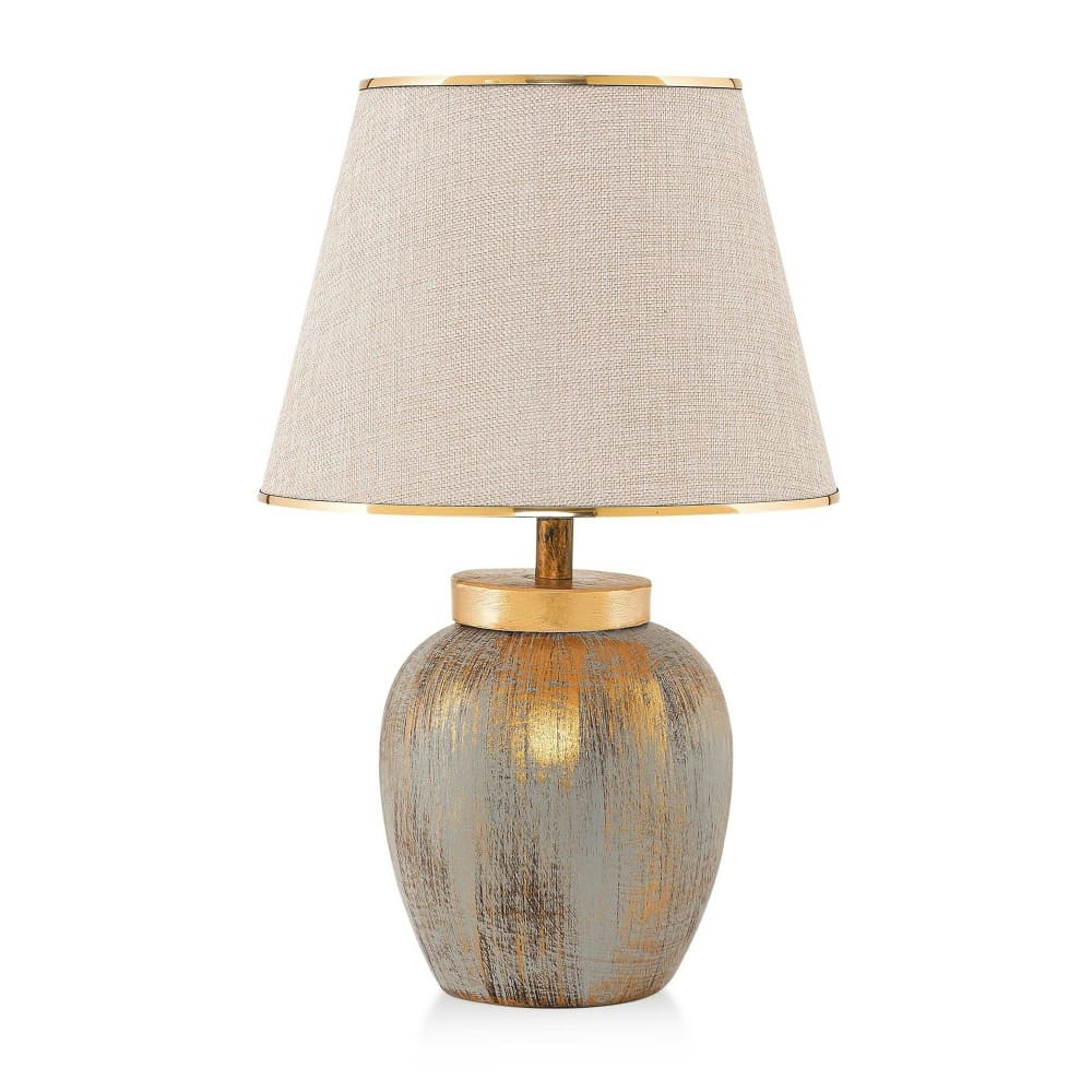 Lampe de salon chic - écru et doré