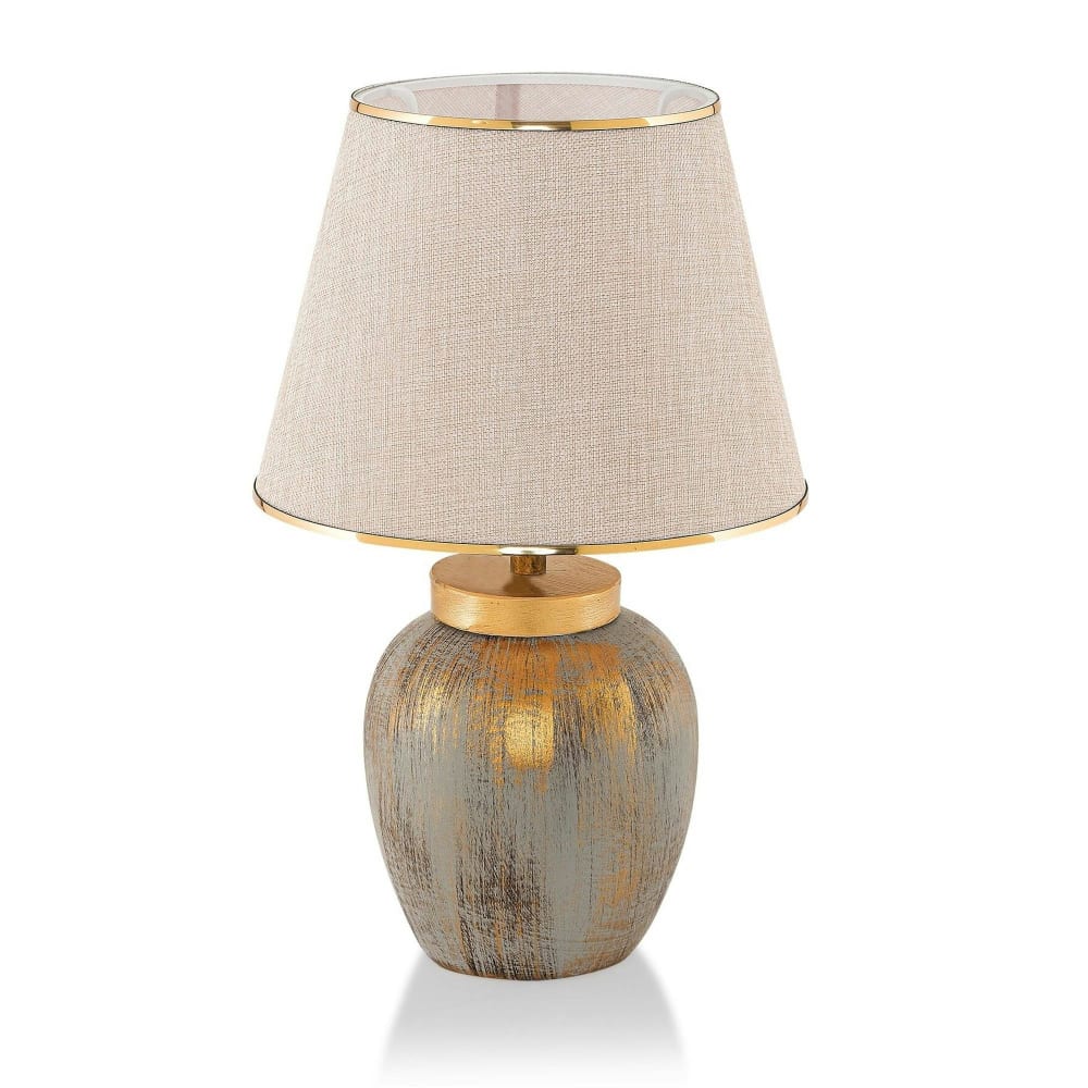 Lampe de salon chic - écru et doré — vue 4