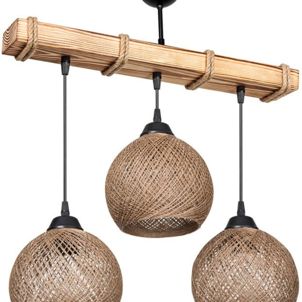 Suspension en noyer beige 50x20x63 cm