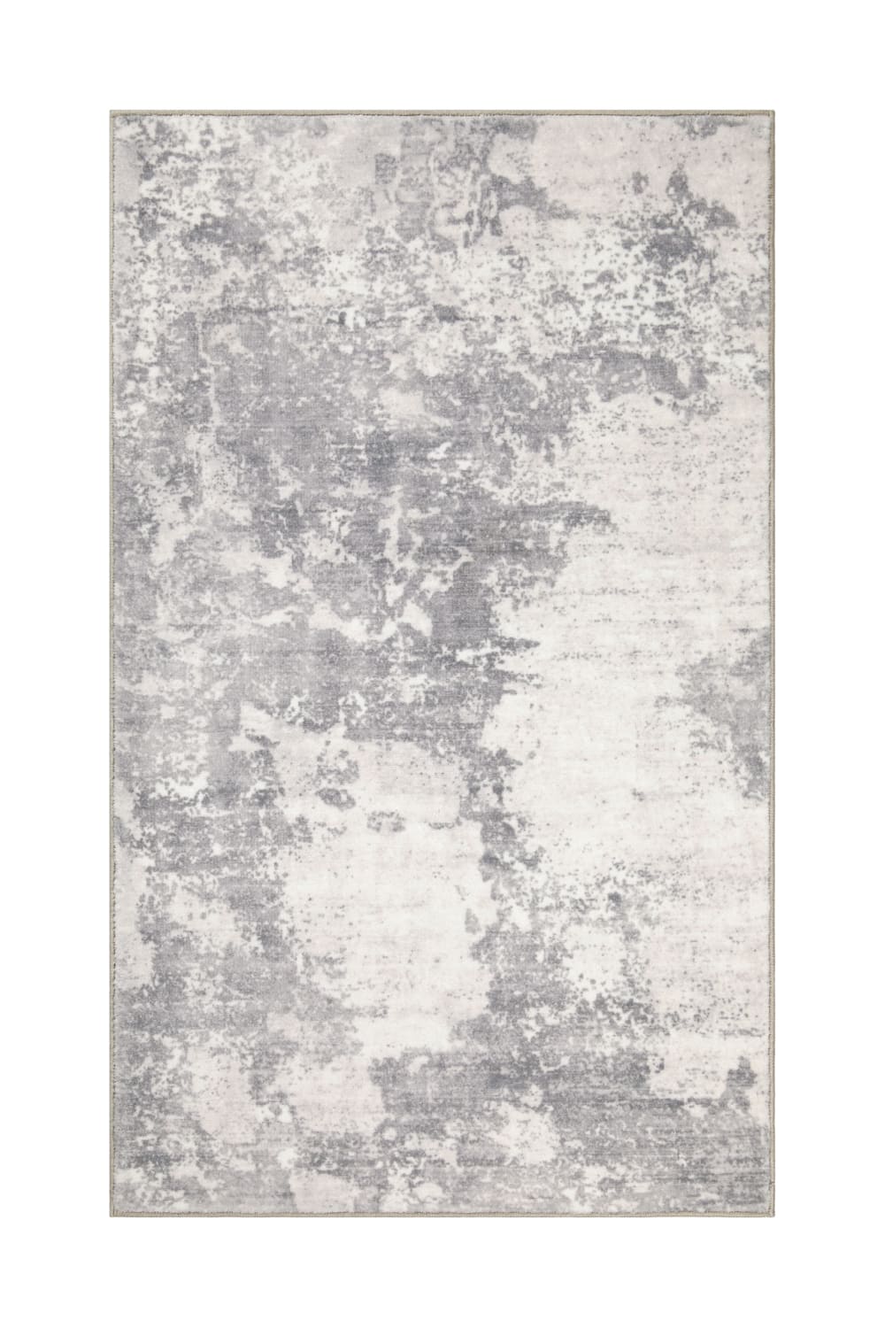 Tapis de bain effet vintage gris et blanc 70x120