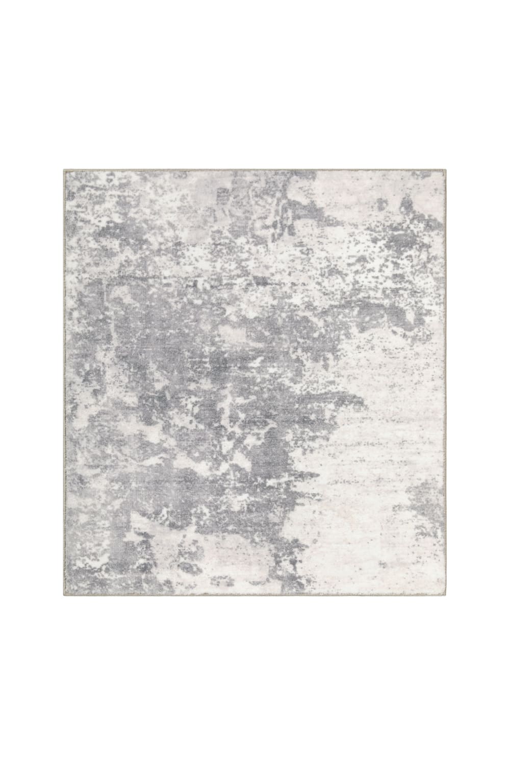 Tapis de bain effet vintage gris et blanc 55x65