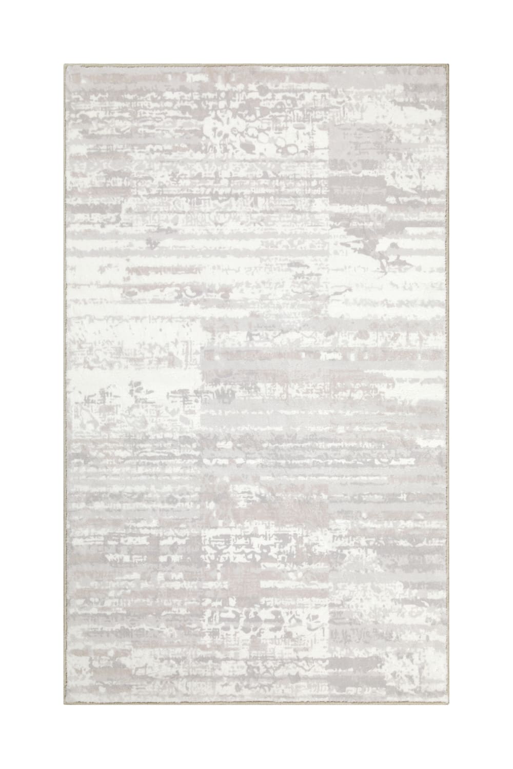 Tapis de bain effet vintage gris et blanc 60x100