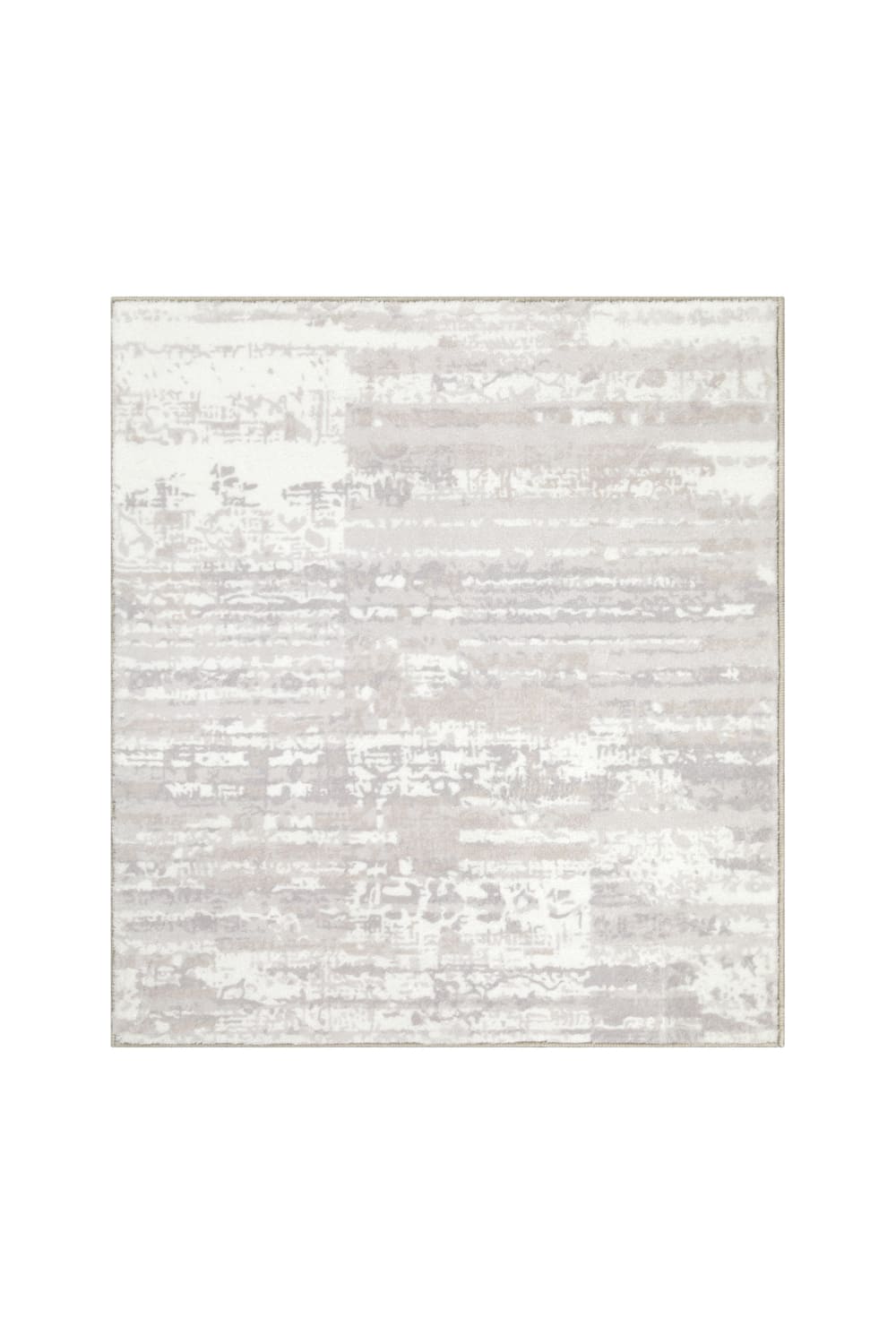 Tapis de bain effet vintage gris et blanc 55x65