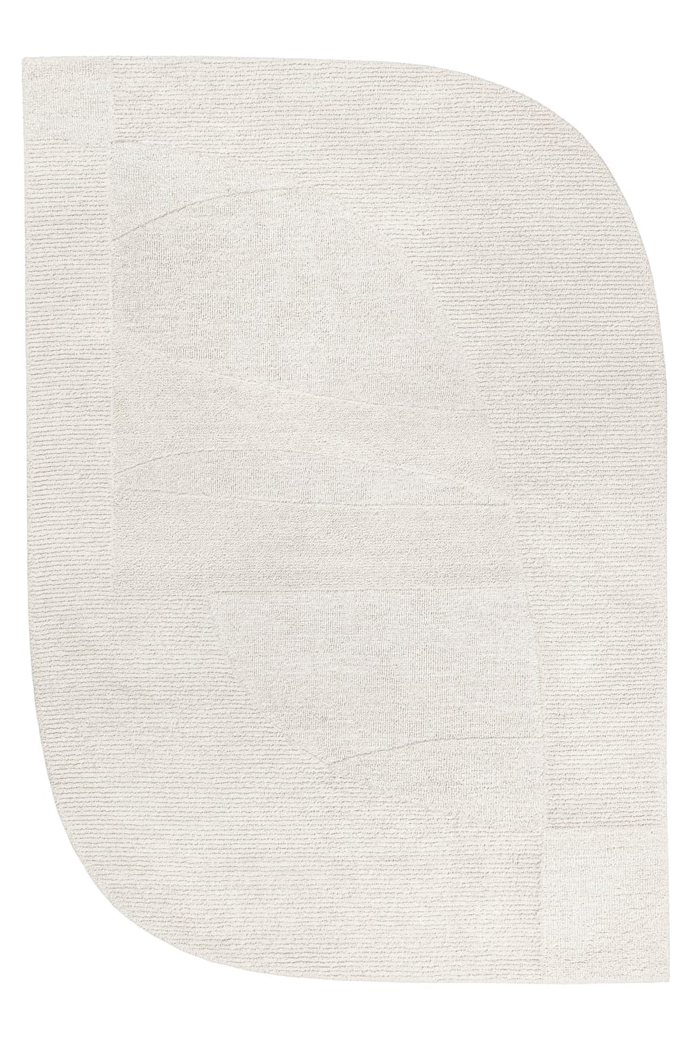Tapis tufté à la main pure laine blanc cassé 160x230