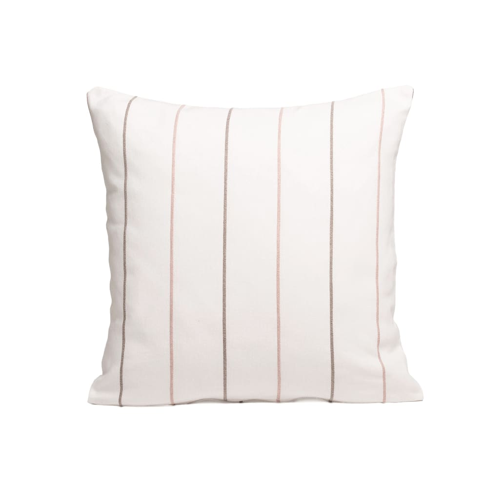 Lot de 2 housses de coussin en coton fil en relief teint rose 45x45