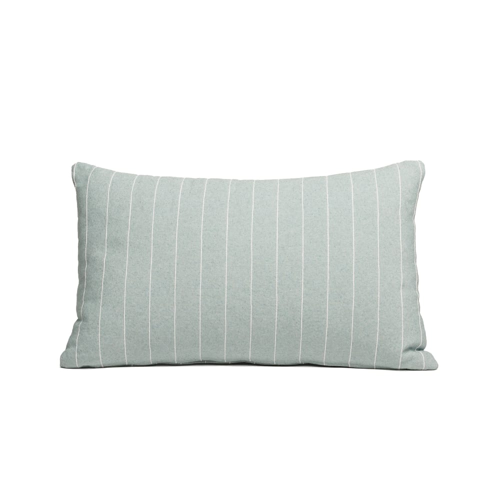 Lot de 2 housses de coussin en coton fil en relief vert d'eau 50x30