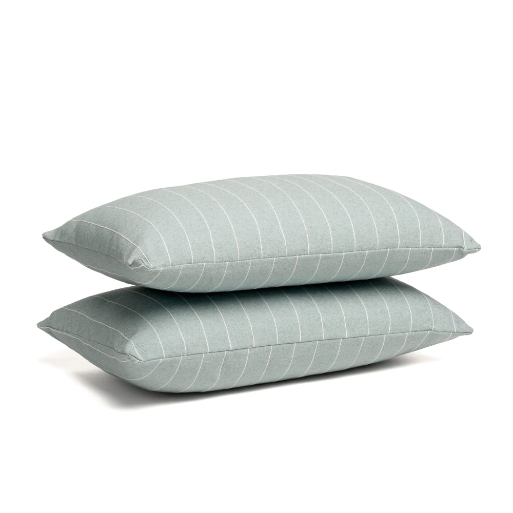 2er-Set Kissenbezüge aus Baumwolle mit Struktur, Aqua 50x30 cm -
