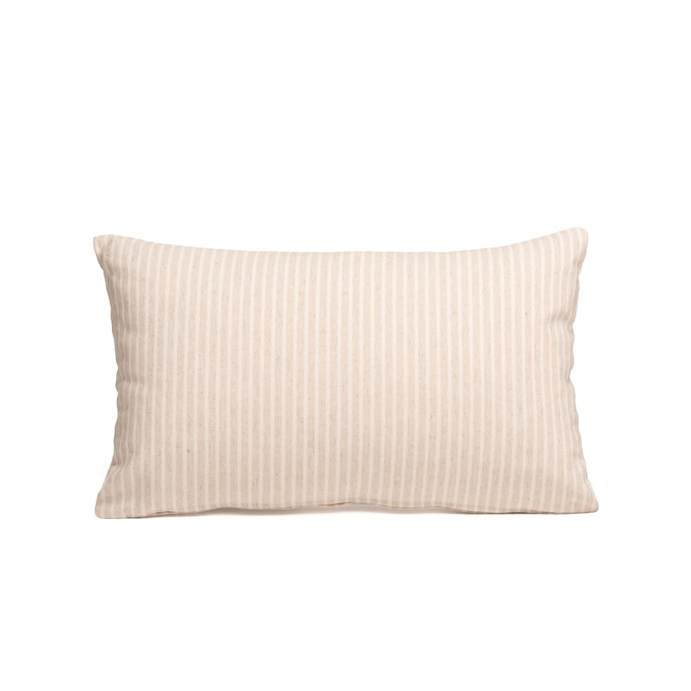 Lot de 2 housses de coussin en coton rayures en fil teint lin 50x30