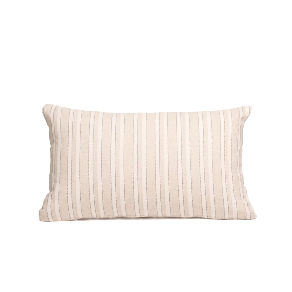 Lot de 2 housses de coussin en coton rayures en relief lin 50x30