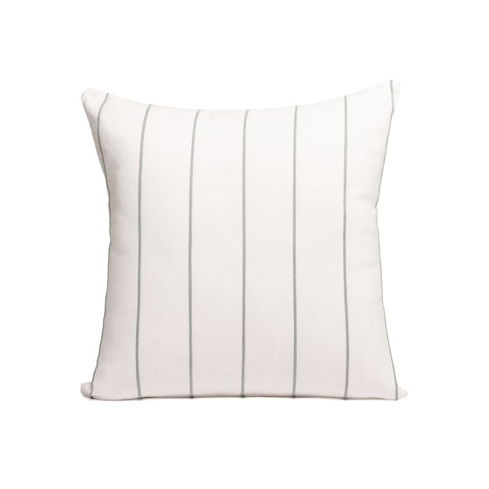 Lot de 2 housses de coussin en coton fil en relief vert d'eau 45x45