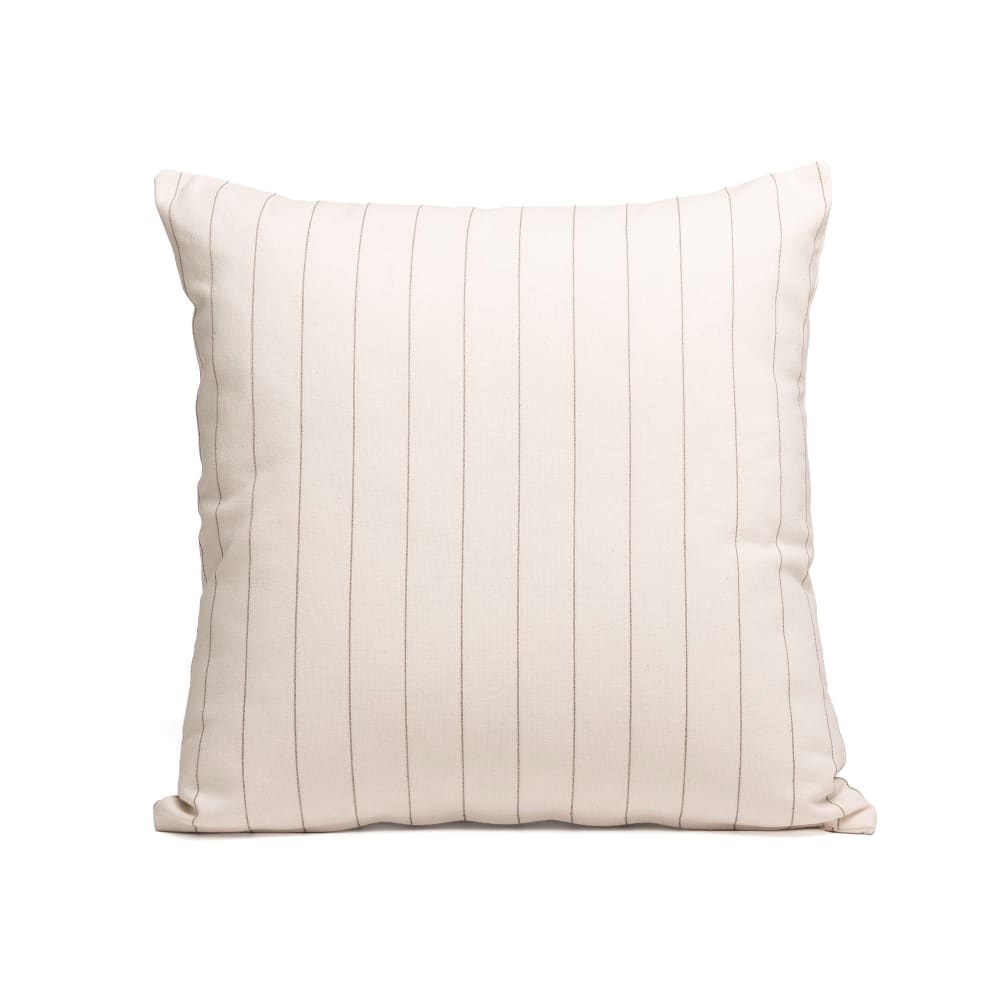 Lot de 2 housses de coussin en coton fil en relief écru 45x45