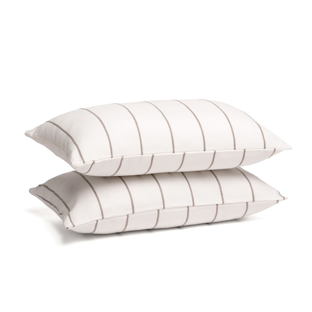 Lot de 2 housses de coussin en coton fil en relief teint lin 50x30 — vue 3