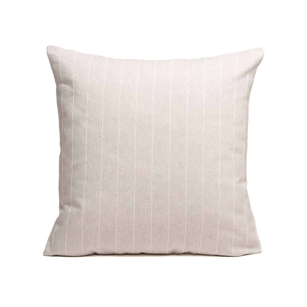 Lot de 2 housses de coussin en coton fil en relief gris 45x45
