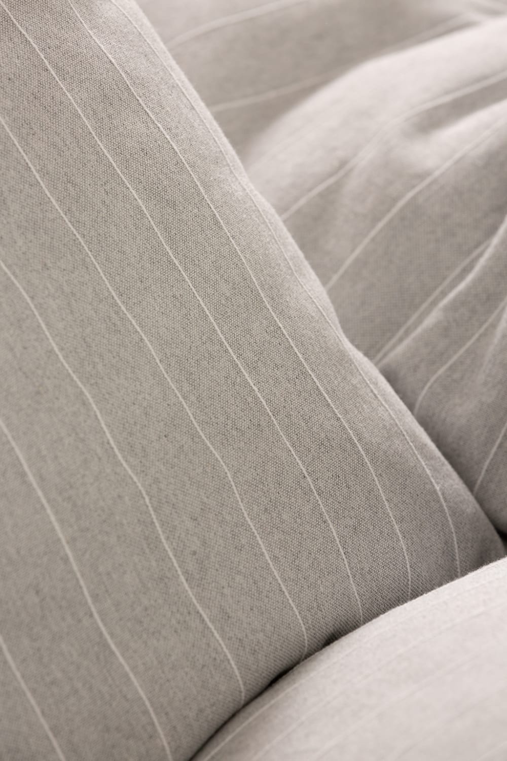 Lot de 2 housses de coussin en coton fil en relief gris 45x45 — vue 4