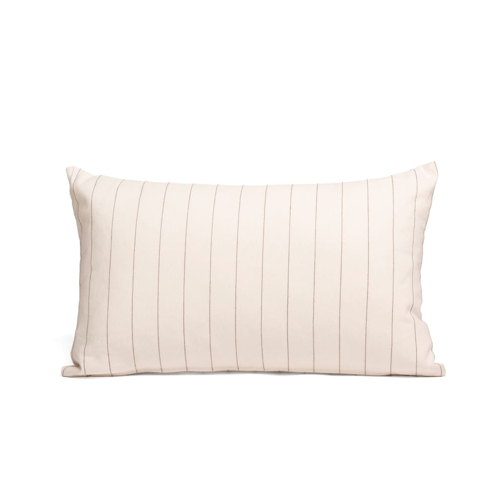 Lot de 2 housses de coussin en coton fil en relief écru 50x30