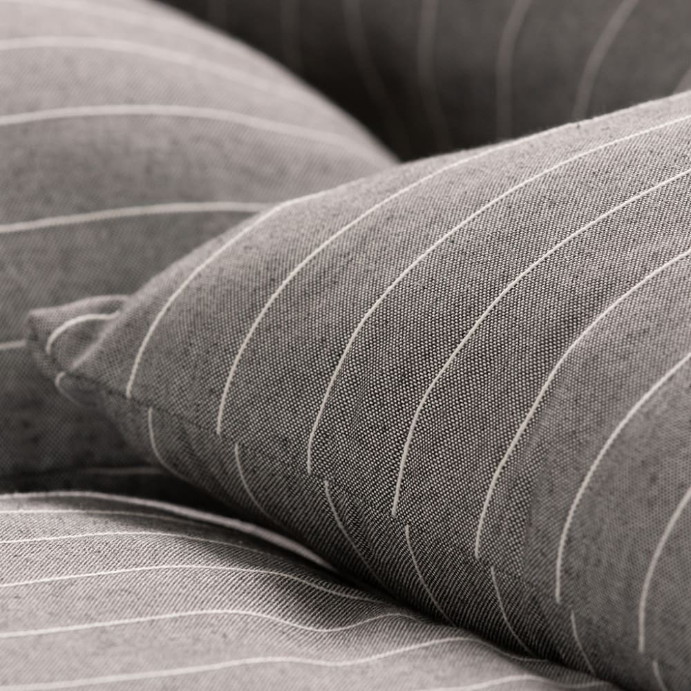 Lot de 2 housses de coussin en coton fil en relief anthracite 45x45 — vue 4