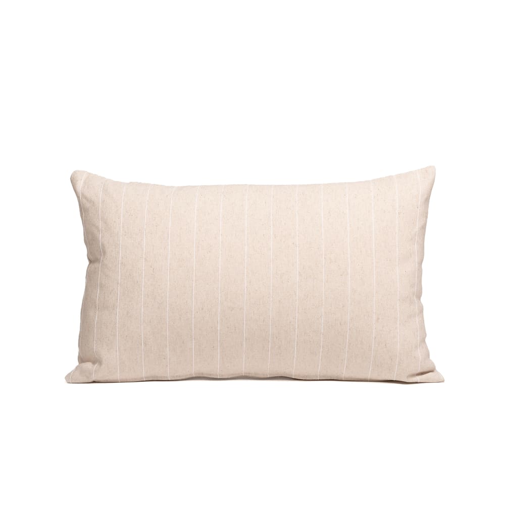 Lot de 2 housses de coussin en coton fil en relief lin 50x30