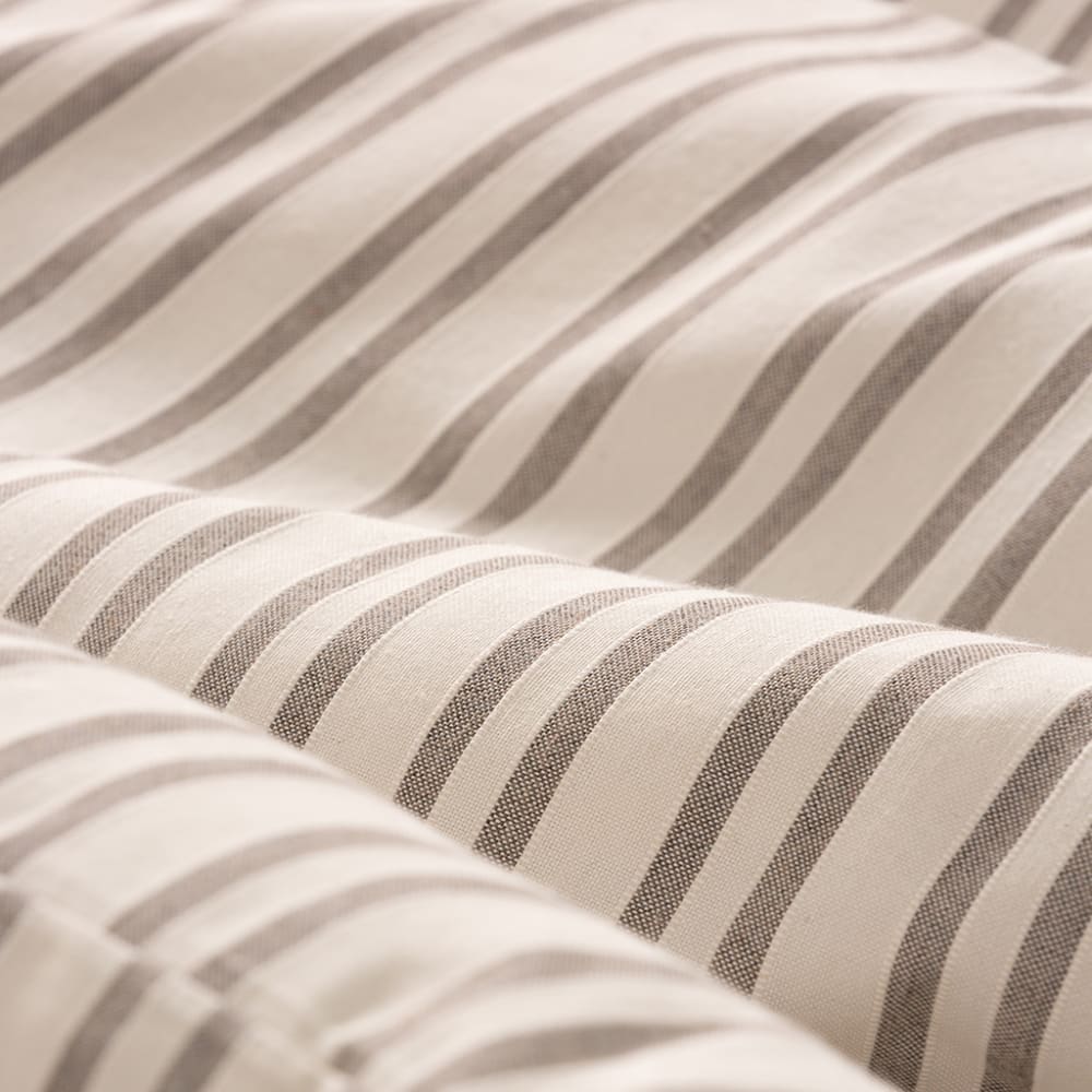 Lot de 2 housses de coussin en coton rayures en relief taupe 50x30 — vue 4