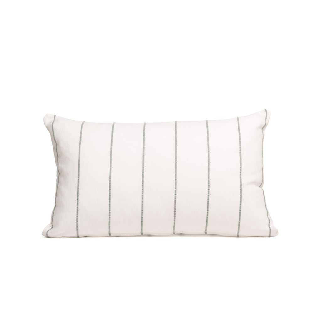 Lot de 2 housses de coussin en coton fil en relief vert d'eau 50x30