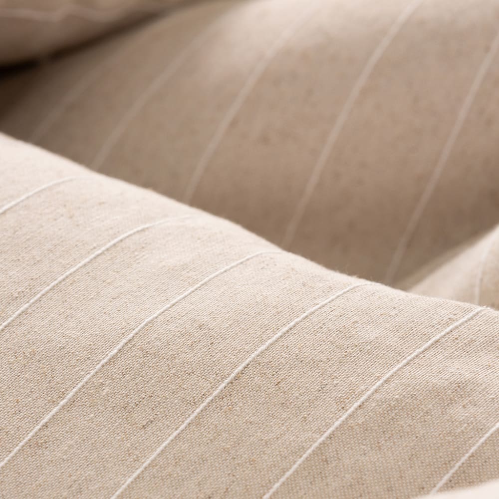 Lot de 2 housses de coussin en coton fil en relief lin 45x45 — vue 4