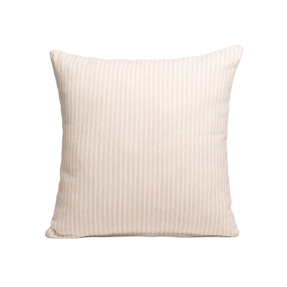 Lot de 2 housses de coussin en coton rayures en fil teint lin 45x45