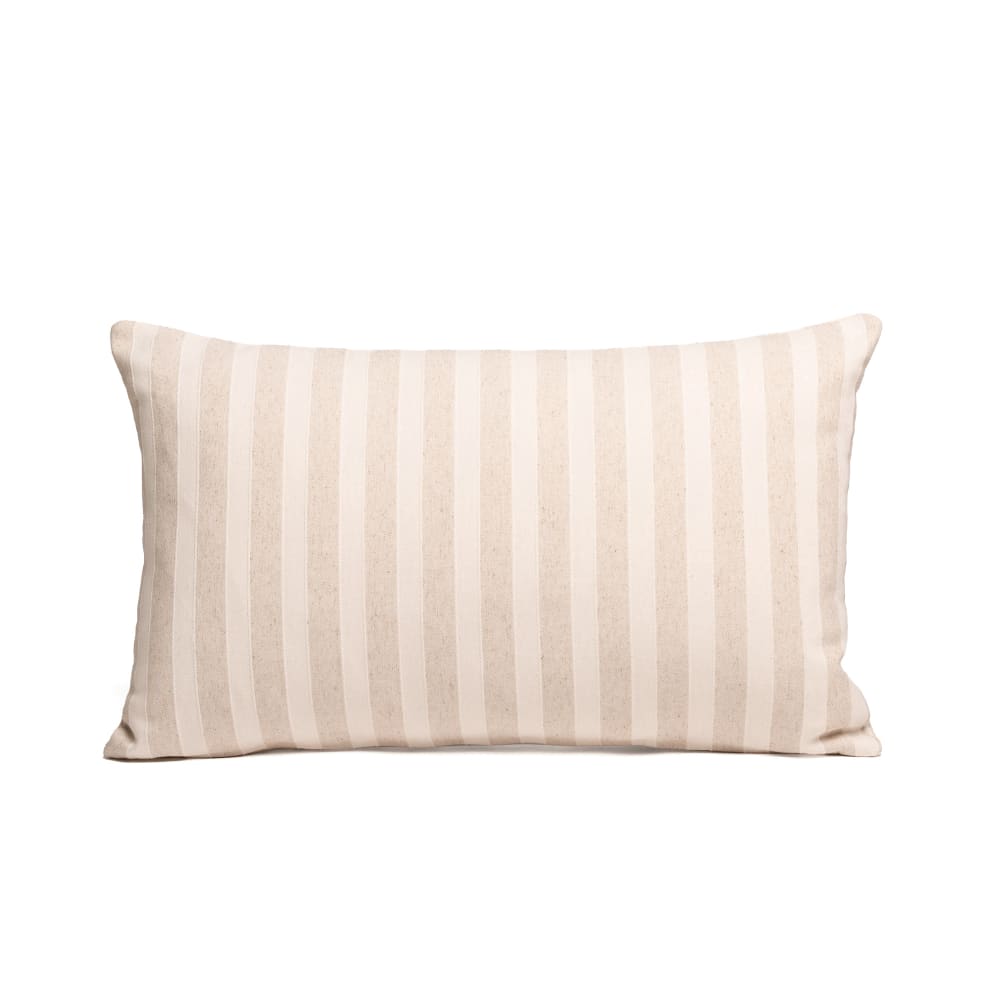Lot de 2 housses de coussin en coton ligne en relief taupe 50x30