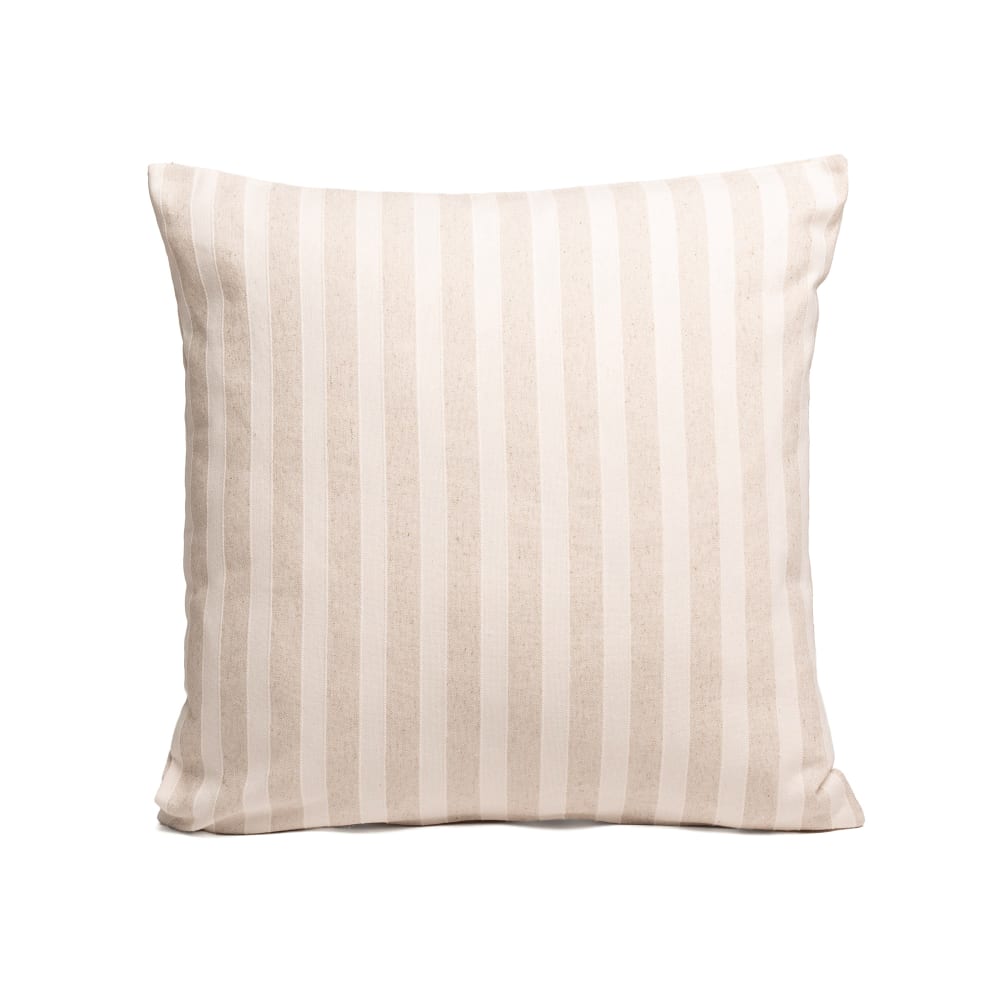 Lot de 2 housses de coussin en coton ligne en relief taupe 45x45