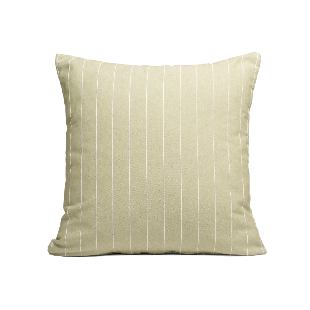 Lot de 2 housses de coussin en coton fil en relief vert 45x45