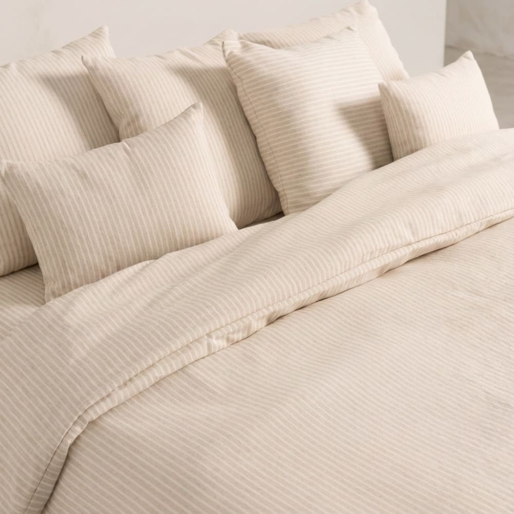 Housse de couette en coton rayures en fil teint lin 260x240 cm