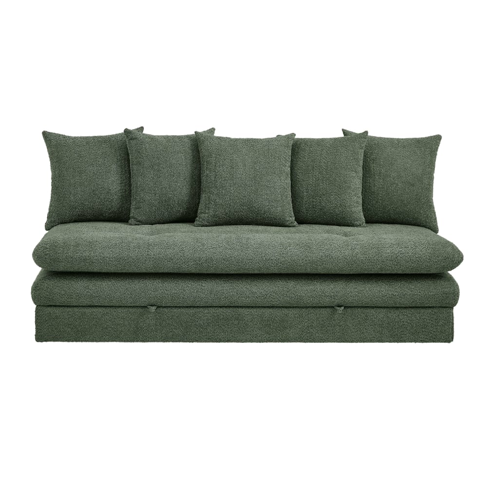 banquette en tissu bouclette