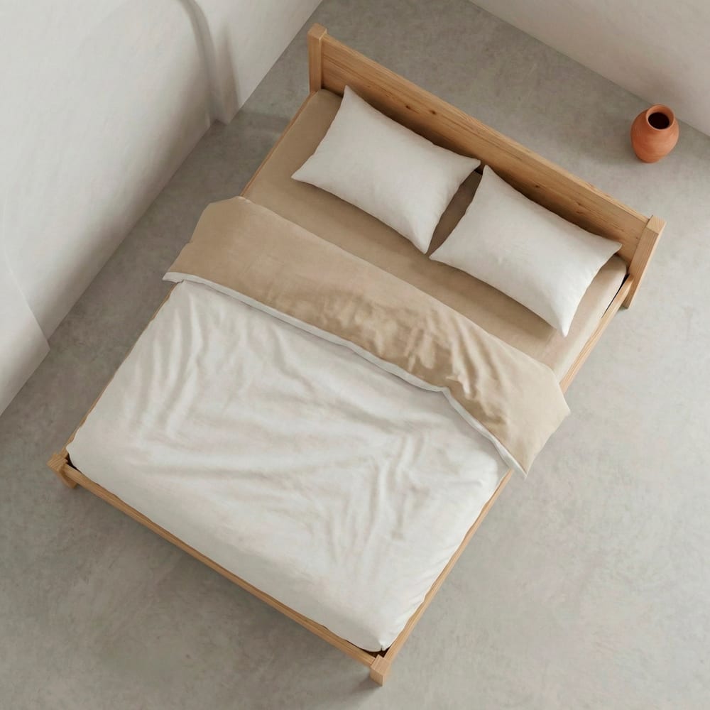Wende-Bettwäsche-Set aus 100 % Baumwolle, 150x220 cm + 45x110 cm