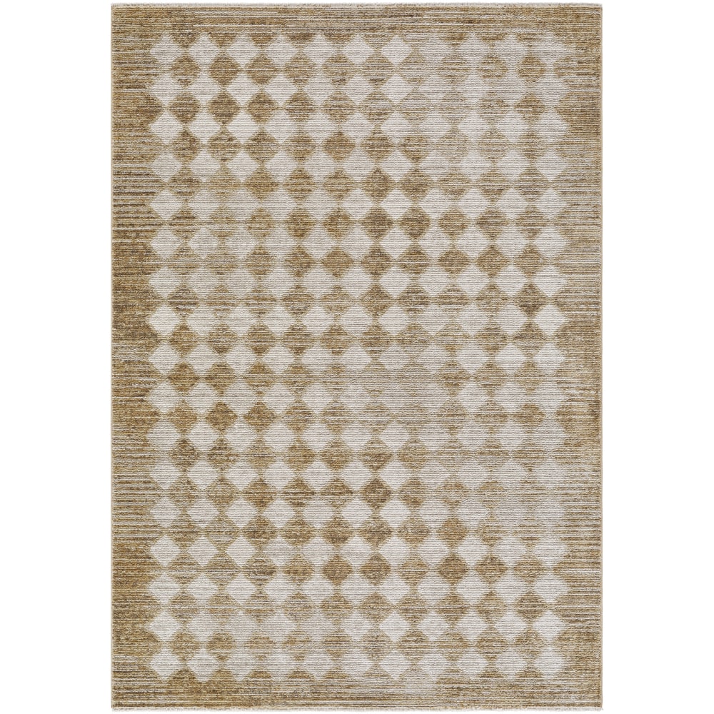 Galey Alix x Livabliss Tapis Géométrique Taupe/Moutarde 200x275
