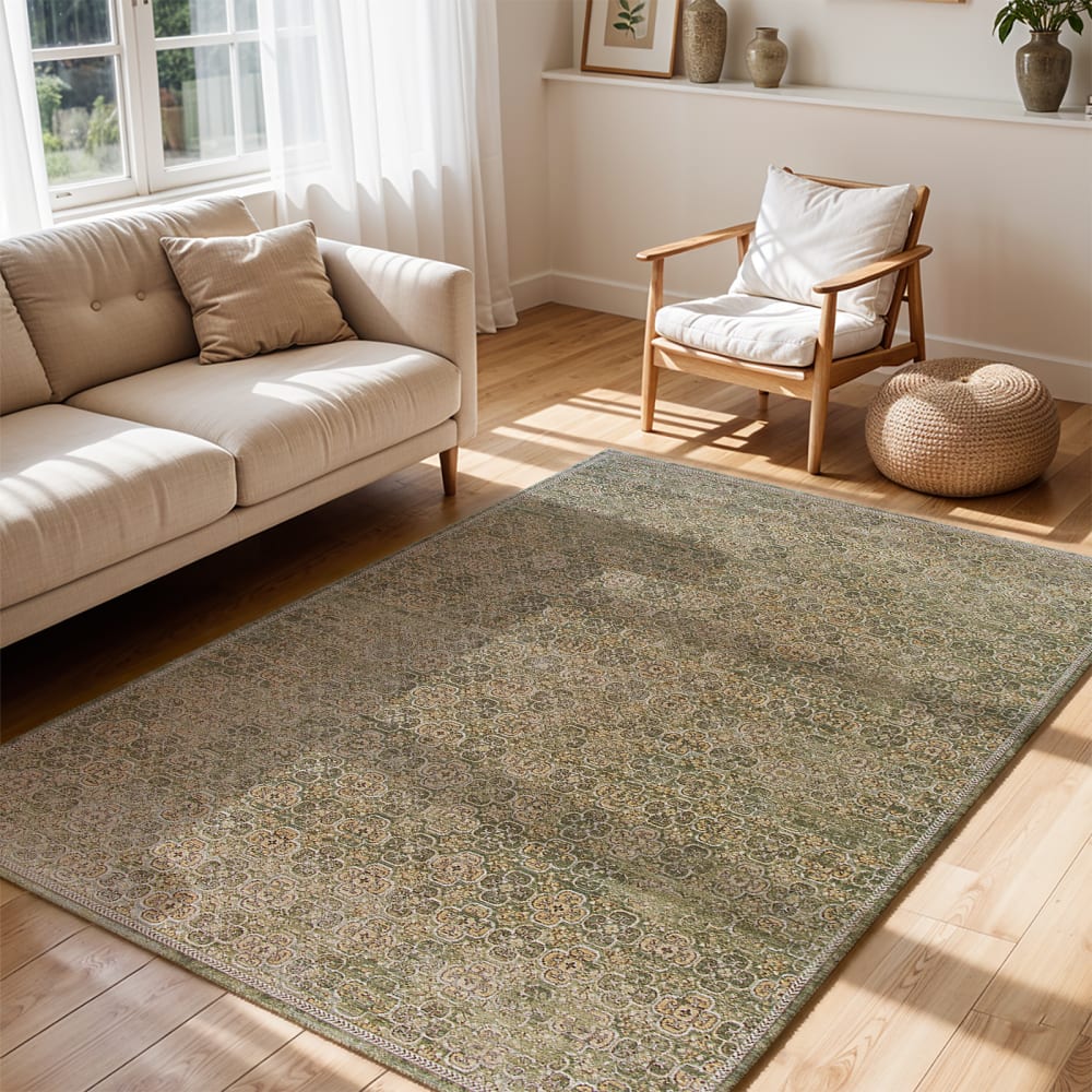 Galey alix x livabliss tapis vintage oriental olive 160x230 — vue 3