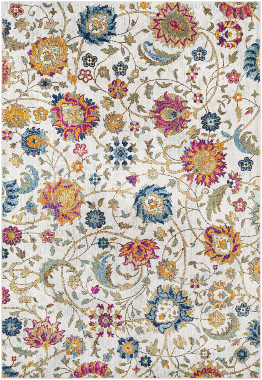 Tapis Bohème Floral Safran 160x220