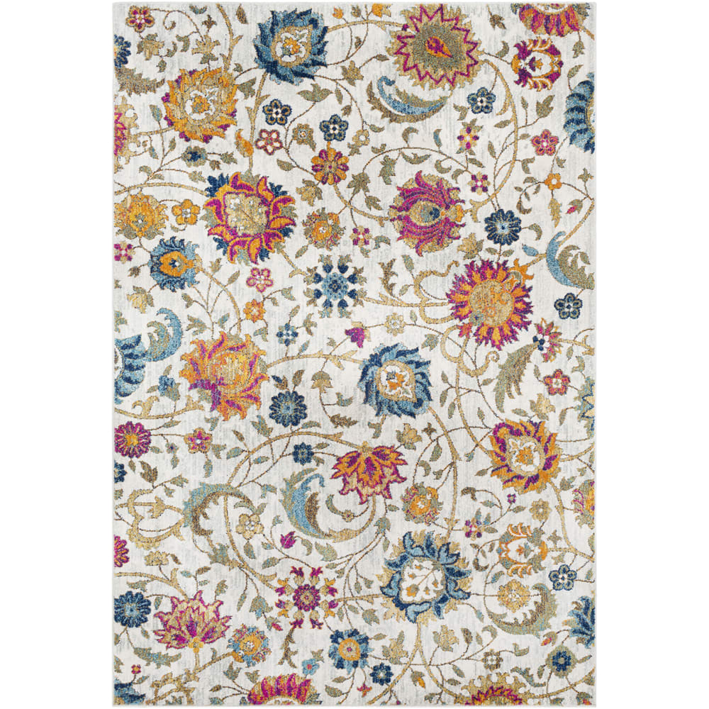 Teppich im Floralen Boho-Stil in Safran 160x220 - Maisons Du