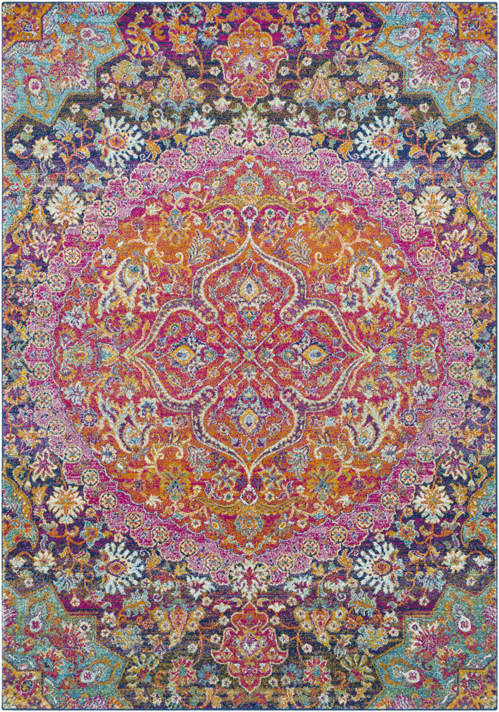 Tapis vintage oriental grenat 160x220