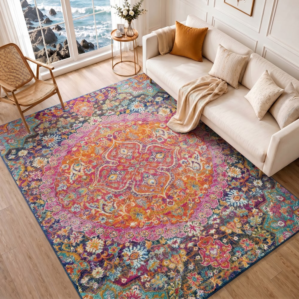 Tapis vintage oriental grenat 160x220 — vue 3