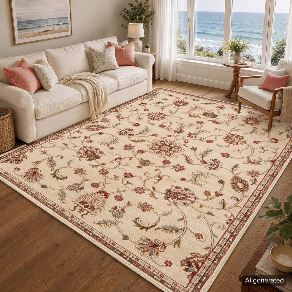 Tapis bohème traditionnel crème 200x290 — vue 3