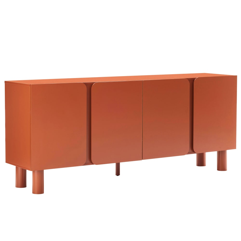 Buffet uni 4 portes L 180 cm orange