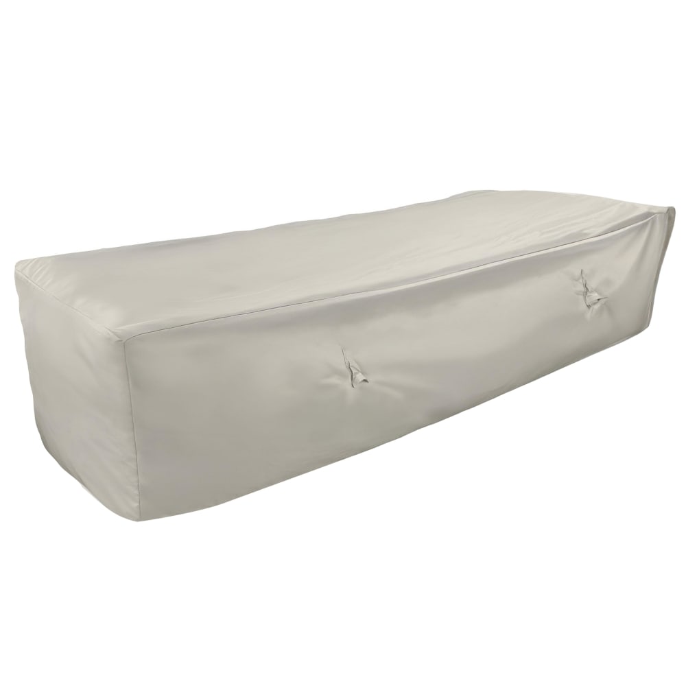 Housse de salon de jardin 2 fauteuil d'angle et 1 chauffeuse beige