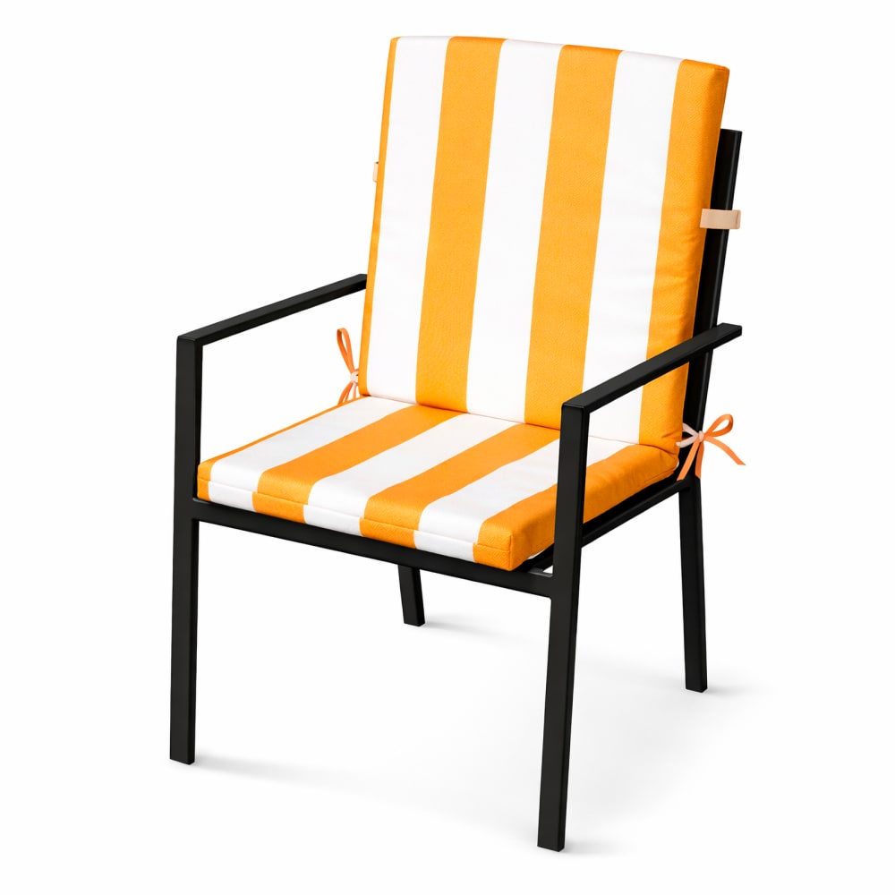 Coussin de fauteuil assise et dossier imperméable  à rayures arcachon