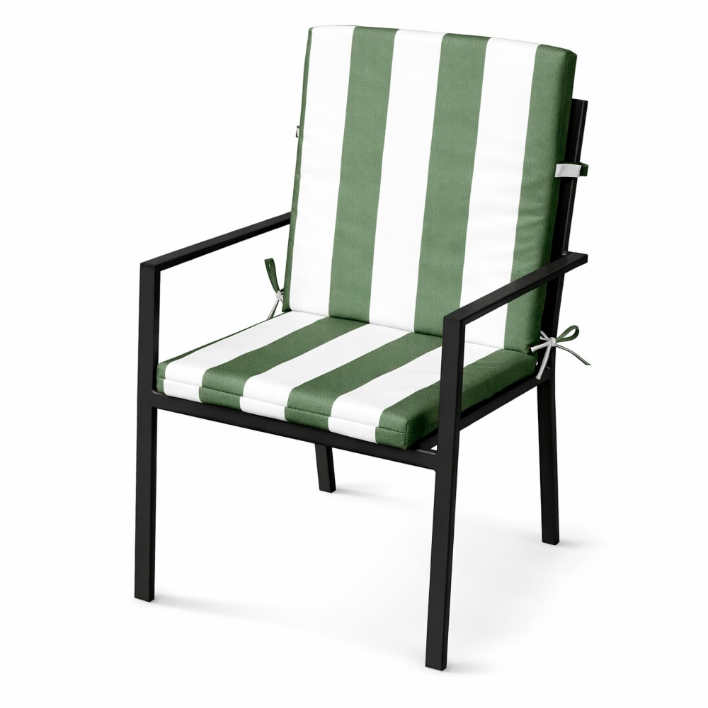 Coussin de fauteuil assise et dossier imperméable  à rayures arcachon