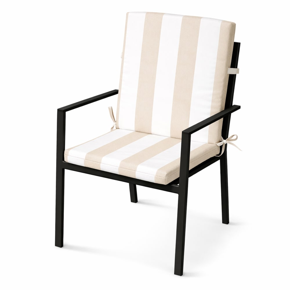 Coussin de chaise assise et dossier imperméable  à rayures arcachon