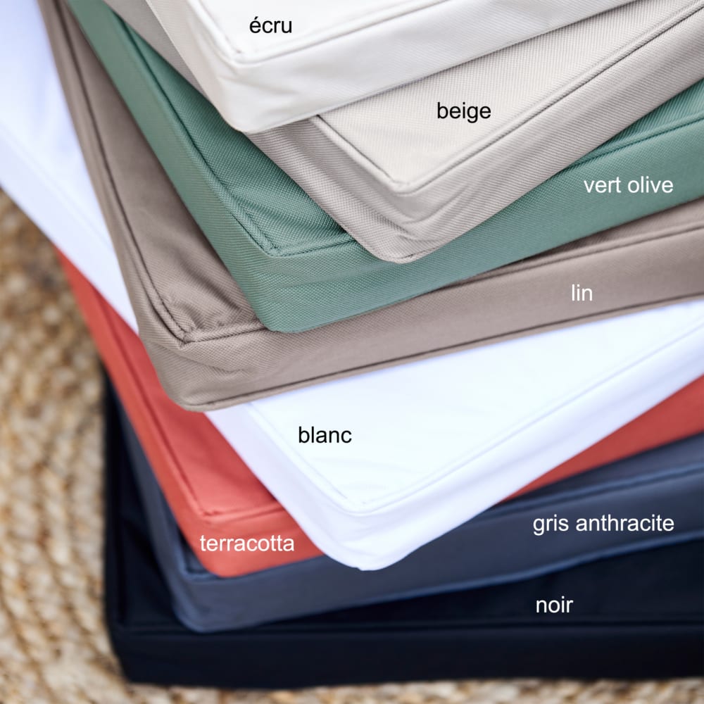 Galette de chaise extérieur imperméable et déhoussable minorque - Maisons du Monde