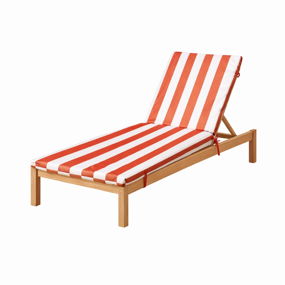 Matelas bain de soleil imperméable déhoussable à rayures arcachon