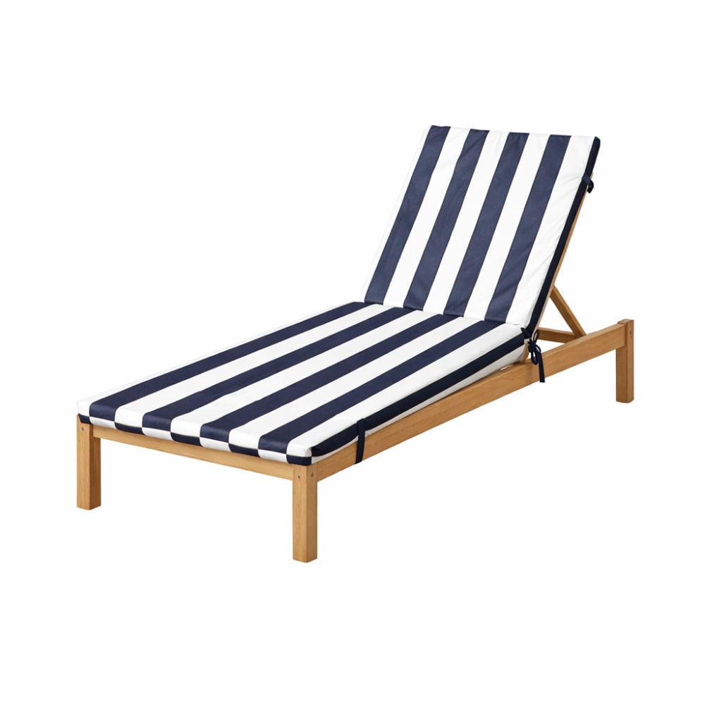 Matelas bain de soleil imperméable déhoussable à rayures arcachon